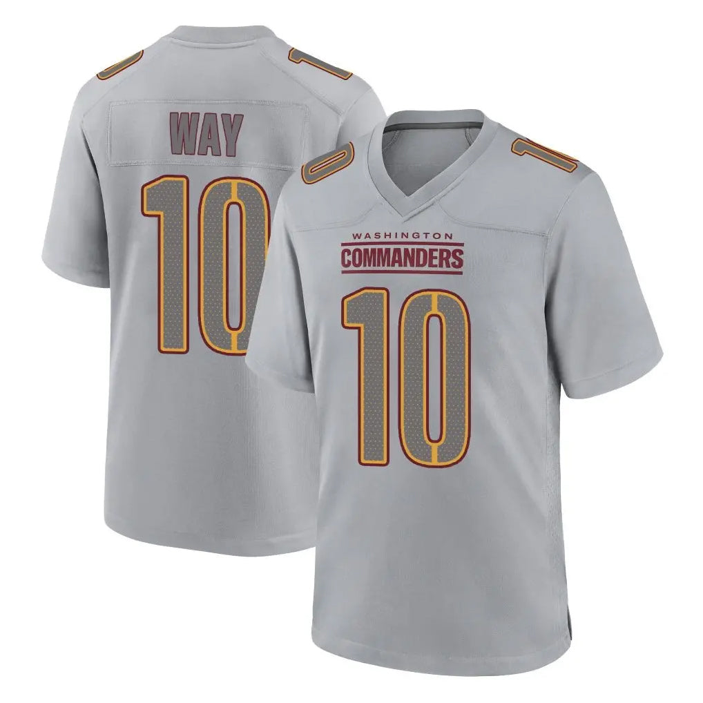 Kooe W.Commanders #10 Tress Way Player Gray Atmosphere Fashion Home Game Stitched Jerseys