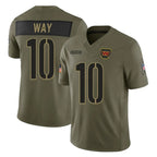Kooe W.Commanders #10 Tress Way Player Olive 2025 Salute To Service Limited Home Game Stitched Jerseys