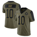 Kooe W.Commanders #10 Tress Way Player Olive Salute To Service Limited Game Stitched Jerseys