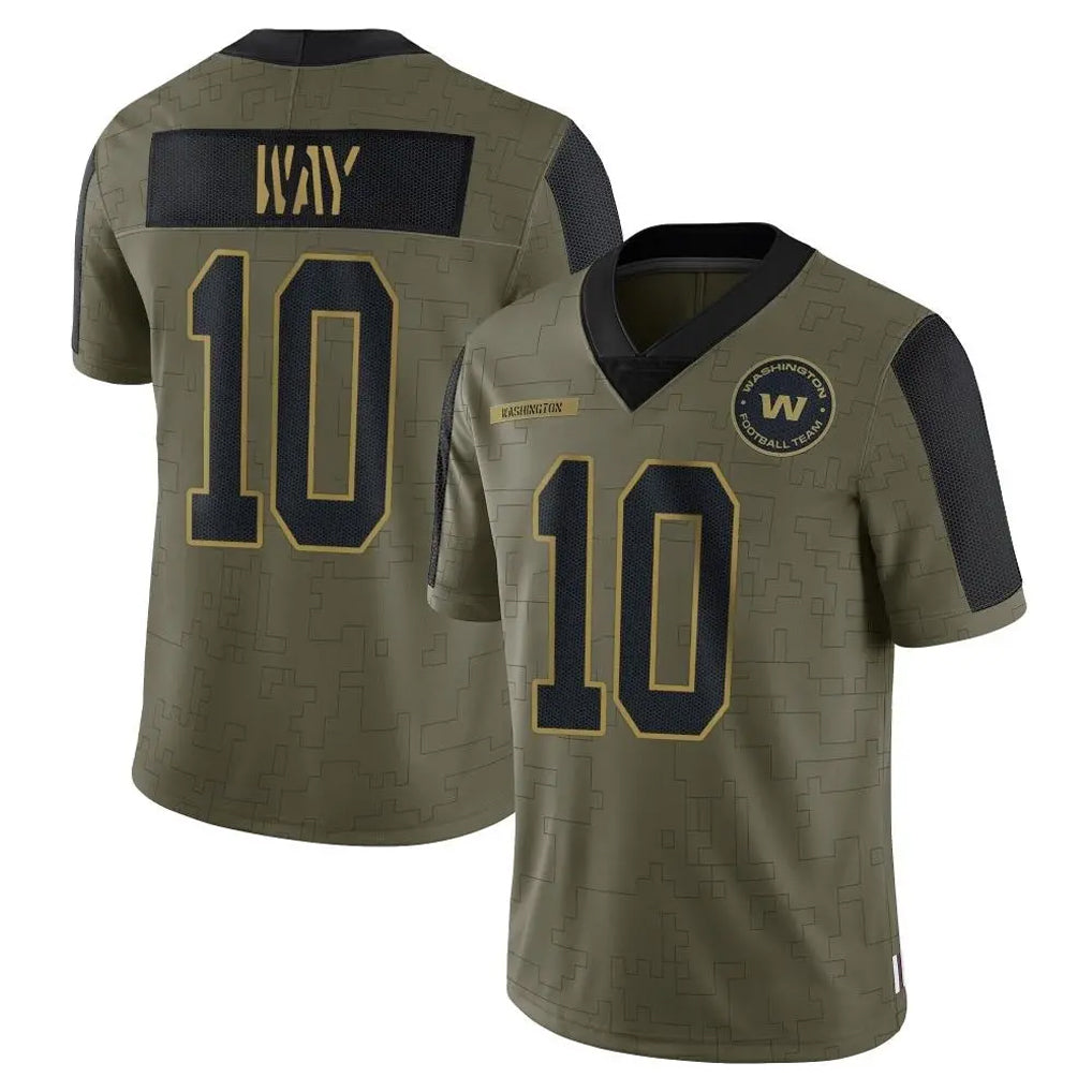 Kooe W.Commanders #10 Tress Way Player Olive Salute To Service Limited Game Stitched Jerseys