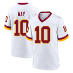 Kooe W.Commanders #10 Tress Way Player White Home Game Stitched Jerseys