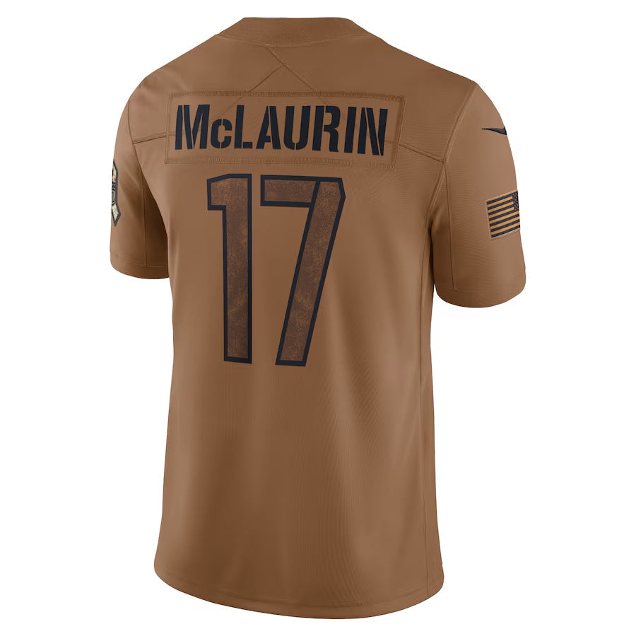 Kooe W.Commanders #17 Terry McLaurin Player Brown Salute To Service Limited Stitched Jerseys