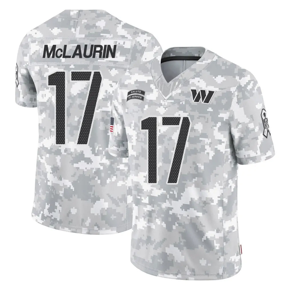 Kooe W.Commanders #17 Terry Mclaurin Player Arctic Camo Limited Salute To Service Home Game Stitched Jerseys