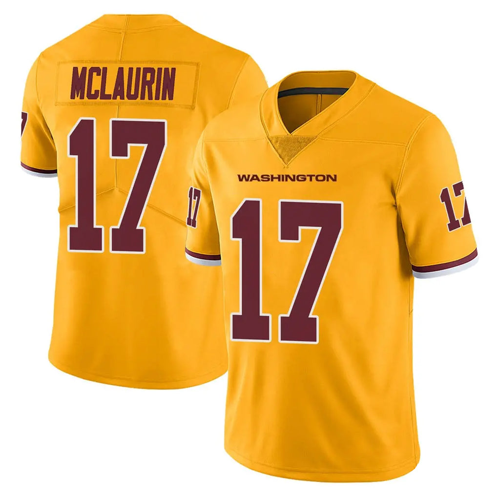 Kooe W.Commanders #17 Terry Mclaurin Player Gold Limited Color Rush Home Game Stitched Jerseys