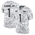 Kooe W.Commanders #1 Deebo Samuel Sr Player Arctic Camo Salute to Service Limited Football Jerseys