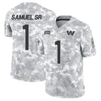 Kooe W.Commanders #1 Deebo Samuel Sr Player Arctic Camo Salute to Service Limited Football Jerseys