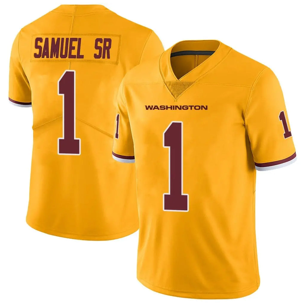 Kooe W.Commanders #1 Deebo Samuel Sr Player Gold Vapor Limited Stitched Jerseys