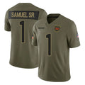 Kooe W.Commanders #1 Deebo Samuel Sr Player Olive Salute To Service Limited Stitched Jerseys
