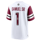Kooe W.Commanders #1 Deebo Samuel Sr Player White Home Game Stitched Jerseys