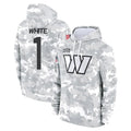 Kooe W.Commanders #1 Rachaad White Player Arctic Camo Limited Salute to Service Pullover Hoodies Game Stitched Jerseys