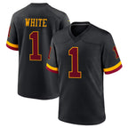 Kooe W.Commanders #1 Rachaad White Player Black Limited Home Game Stitched Jerseys
