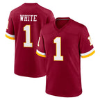 Kooe W.Commanders #1 Rachaad White Player Burgundy Game Home Stitched Jerseys