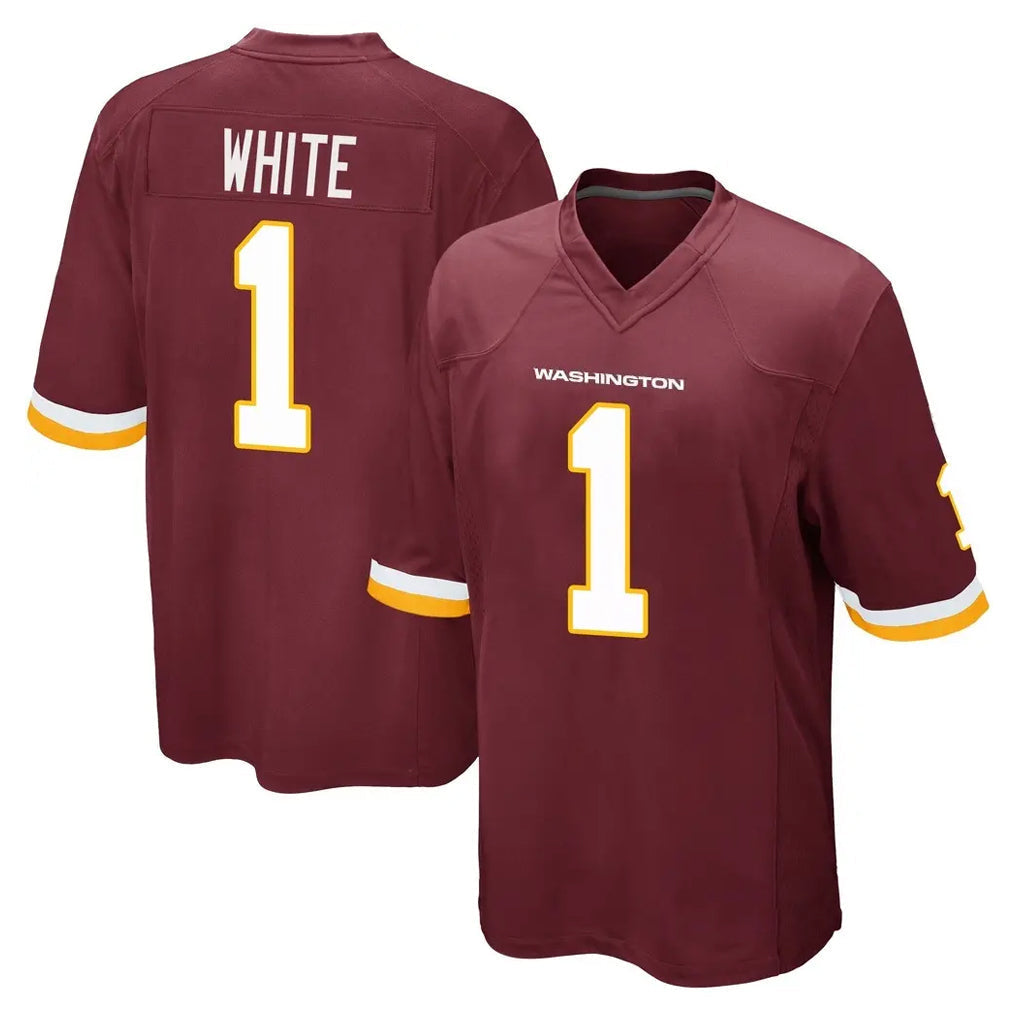 Kooe W.Commanders #1 Rachaad White Player Burgundy Team Color Home Game Stitched Jerseys