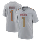Kooe W.Commanders #1 Rachaad White Player Gray Atmosphere Fashion Home Game Stitched Jerseys