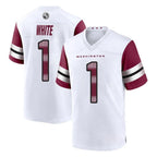 Kooe W.Commanders #1 Rachaad White Player White Game Home Stitched Jerseys