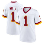 Kooe W.Commanders #1 Rachaad White Player White Home Game Stitched Jerseys