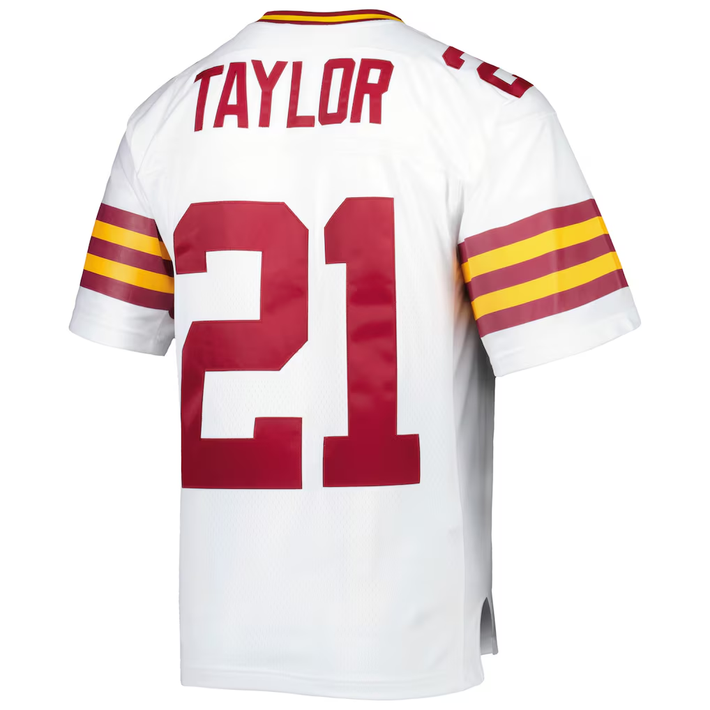 Kooe W.Commanders #21 Sean Taylor Mitchell & Ness White Legacy Replica Jersey Stitched Puhic Game Jerseys