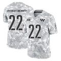 Kooe W.Commanders #22 Jacory Croskey-Merritt Player Arctic Camo Salute to Service Limited Stitched Jerseys