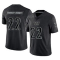 Kooe W.Commanders #22 Jacory Croskey-Merritt Player Black Limited Reflective Home Game Stitched Jerseys