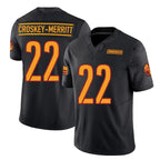 Kooe W.Commanders #22 Jacory Croskey-Merritt Player Black Vapor F.U.S.E. Limited Stitched Jerseys
