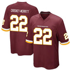 Kooe W.Commanders #22 Jacory Croskey-Merritt Player Burgundy Game Stitched Jerseys