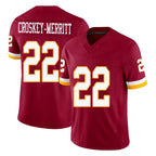 Kooe W.Commanders #22 Jacory Croskey-Merritt Player Burgundy Limited Team Vapor F.U.S.E. Home Game Stitched Jerseys