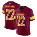 Kooe W.Commanders #22 Jacory Croskey-Merritt Player Burgundy Limited Vapor Home Game Stitched Jerseys