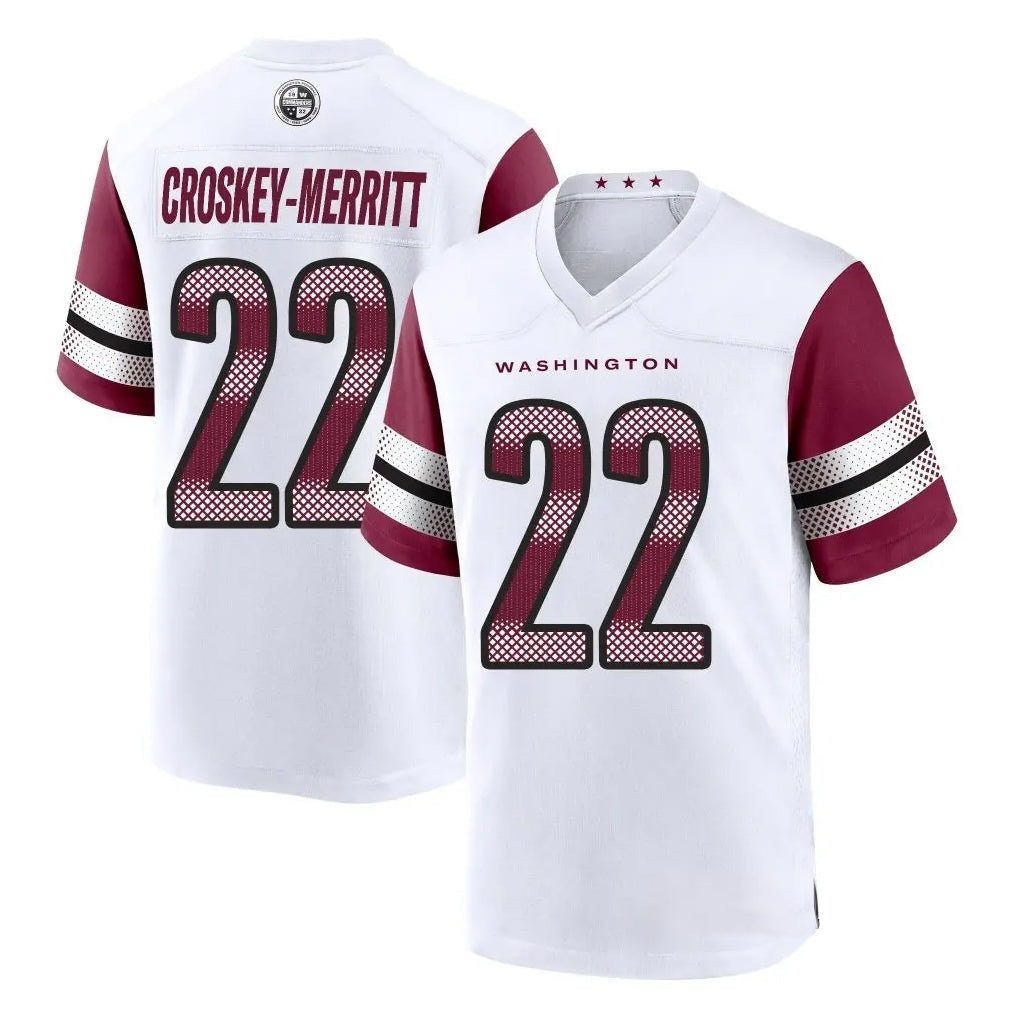 Kooe W.Commanders #22 Jacory Croskey-Merritt Player White Limited Home Game Stitched Jerseys