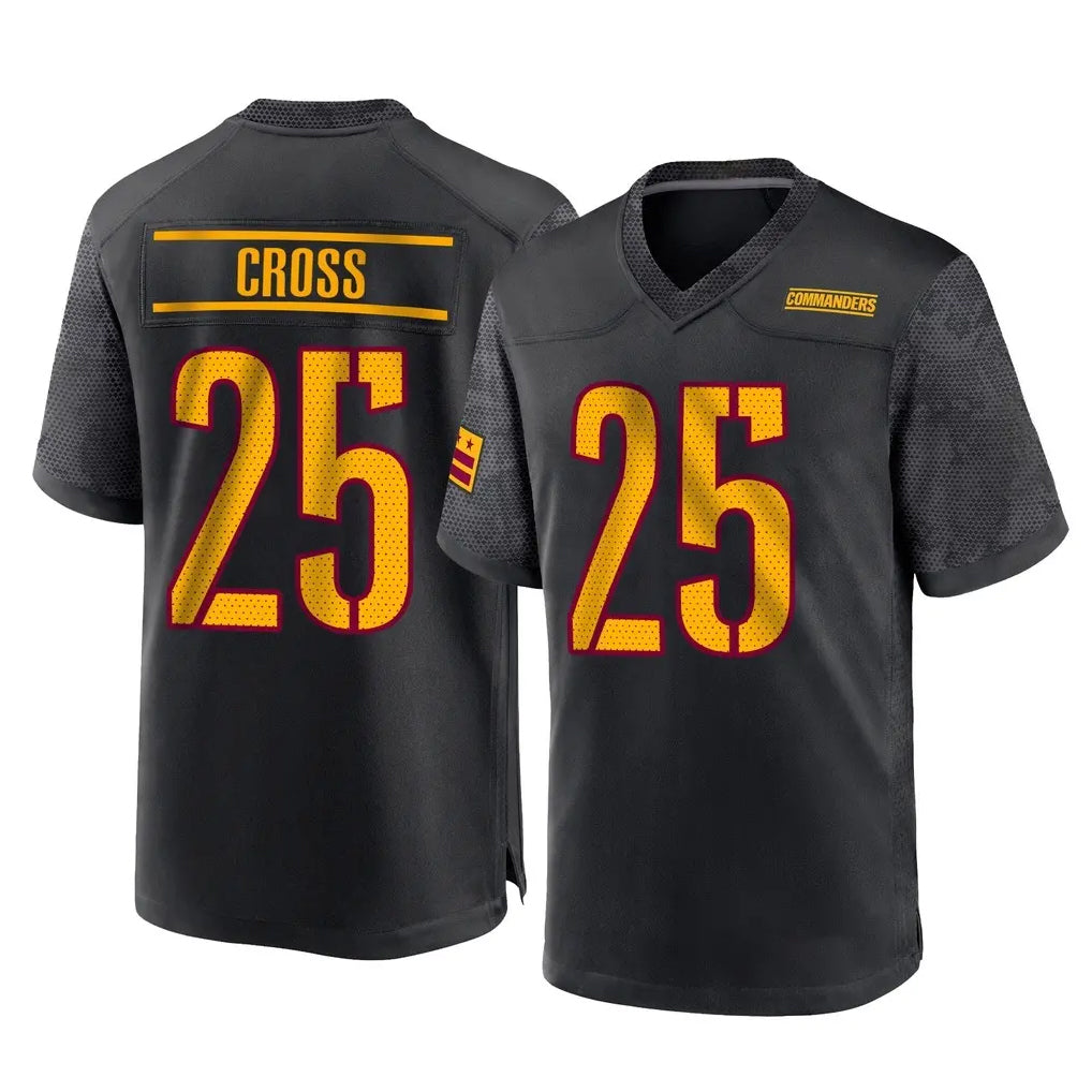 Kooe W.Commanders #25 Nick Cross Player Black Home Game Stitched Jerseys