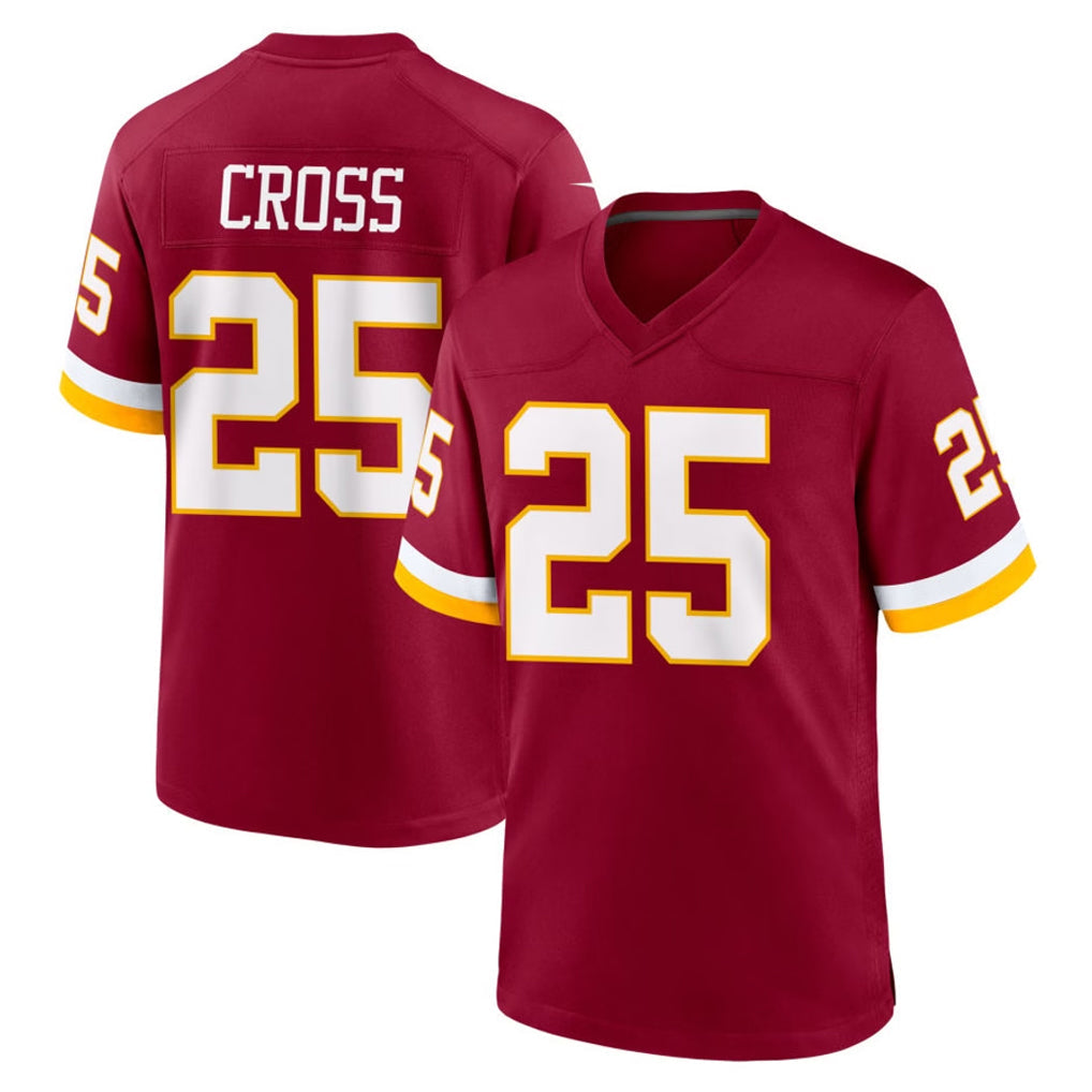 Kooe W.Commanders #25 Nick Cross Player Burgundy Game Home Stitched Jerseys
