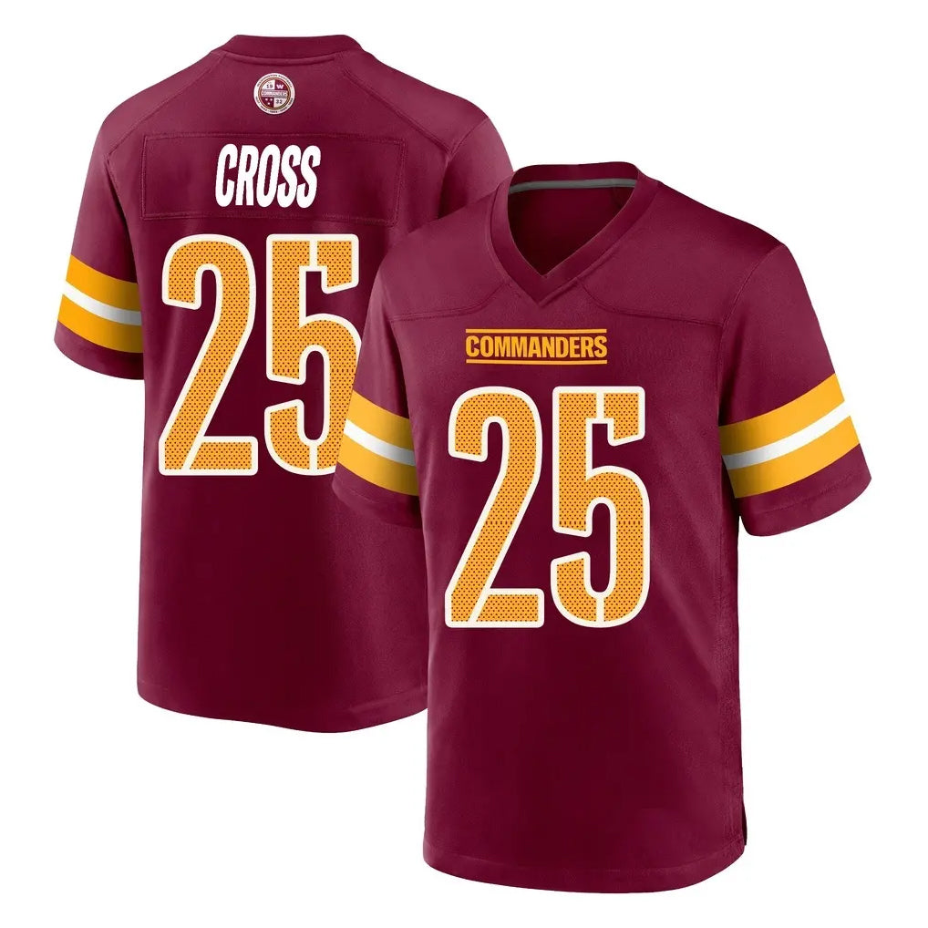 Kooe W.Commanders #25 Nick Cross Player Burgundy Home Game Stitched Jerseys