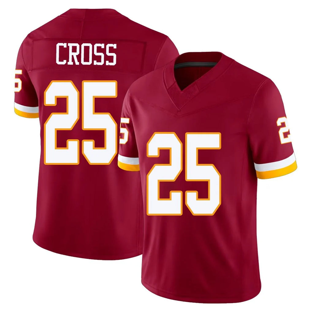 Kooe W.Commanders #25 Nick Cross Player Burgundy Limited Team Vapor F.U.S.E. Home Game Stitched Jerseys