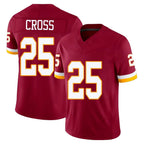 Kooe W.Commanders #25 Nick Cross Player Burgundy Limited Team Vapor F.U.S.E. Home Game Stitched Jerseys