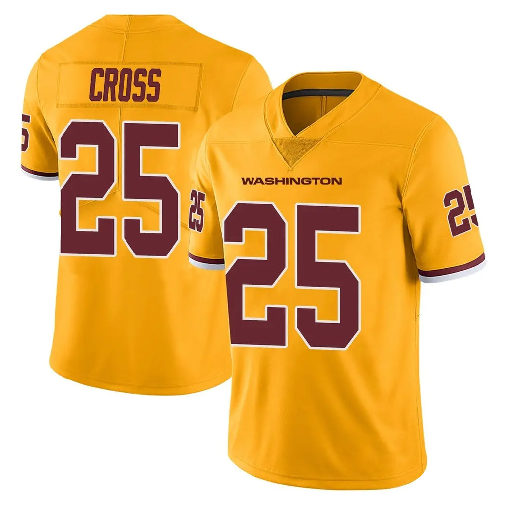 Kooe W.Commanders #25 Nick Cross Player Gold Limited Color Rush Home Game Stitched Jerseys