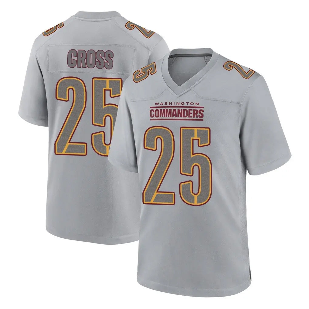 Kooe W.Commanders #25 Nick Cross Player Gray Atmosphere Fashion Home Game Stitched Jerseys