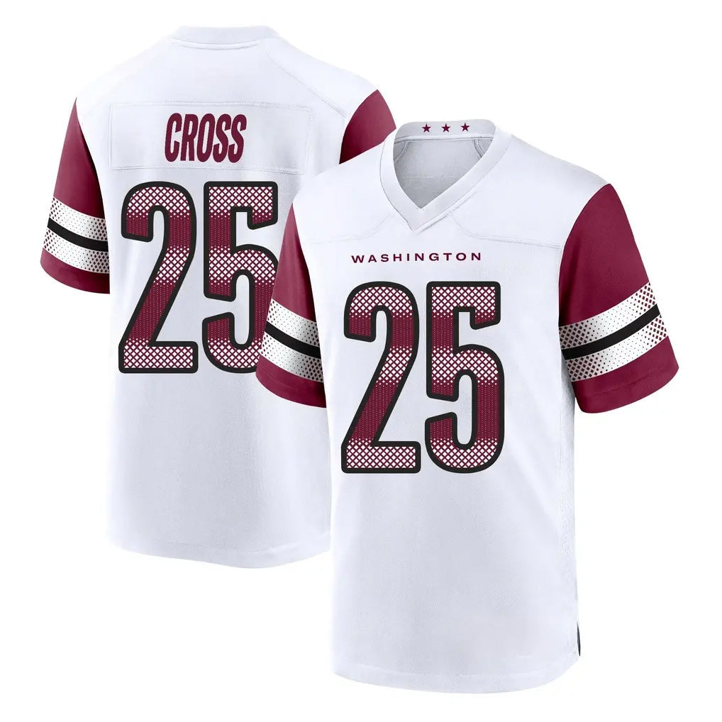 Kooe W.Commanders #25 Nick Cross Player White Game Home Stitched Jerseys