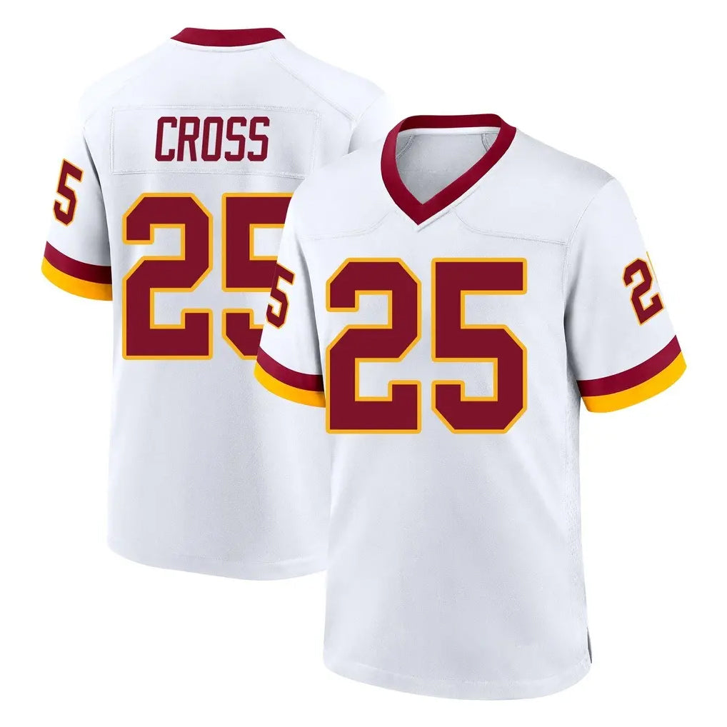 Kooe W.Commanders #25 Nick Cross Player White Home Game Stitched Jerseys