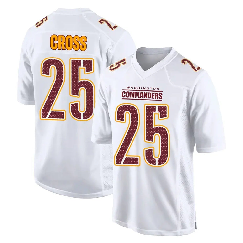 Kooe W.Commanders #25 Nick Cross Player White Tundra Fashion Home Game Stitched Jerseys