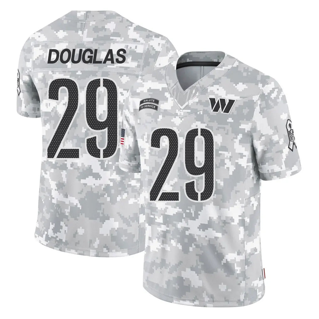 Kooe W.Commanders #29 Rasul Douglas Player Arctic Camo Limited Salute To Service Home Game Stitched Jerseys