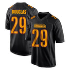 Kooe W.Commanders #29 Rasul Douglas Player Black Carbon Fashion Home Game Stitched Jerseys