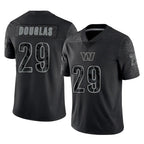 Kooe W.Commanders #29 Rasul Douglas Player Black Limited Reflective Home Game Stitched Jerseys