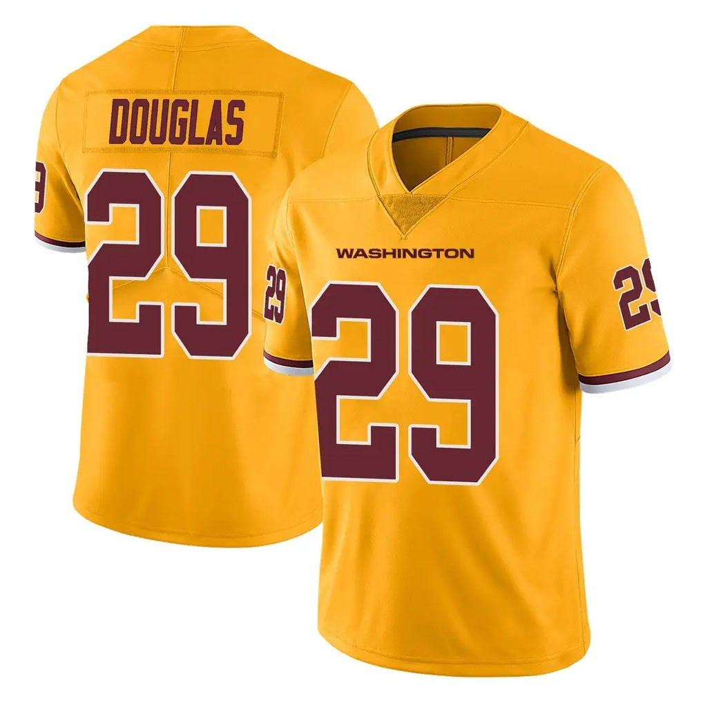 Kooe W.Commanders #29 Rasul Douglas Player Gold Limited Color Rush Home Game Stitched Jerseys