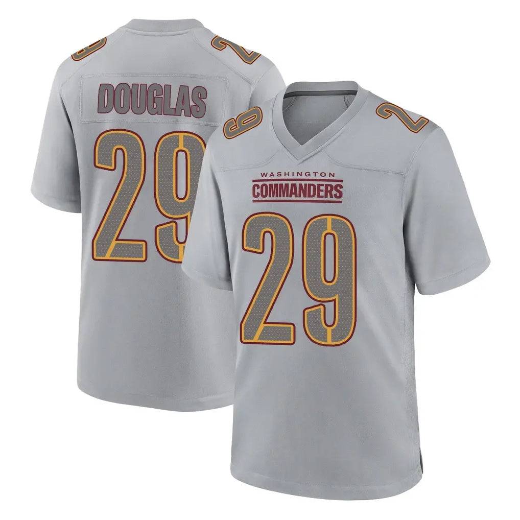 Kooe W.Commanders #29 Rasul Douglas Player Gray Atmosphere Fashion Home Game Stitched Jerseys