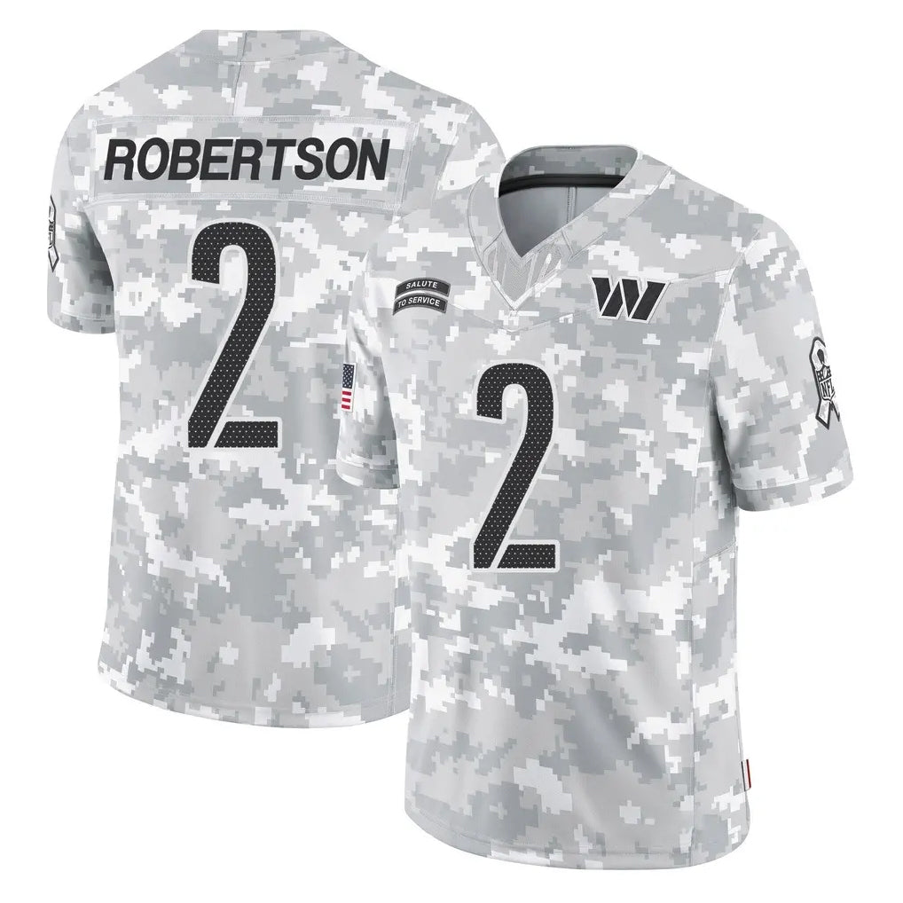 Kooe W.Commanders #2 Amik Robertson Player Arctic Camo Limited Salute To Service Home Game Stitched Jerseys