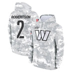 Kooe W.Commanders #2 Amik Robertson Player Arctic Camo Limited Salute to Service Pullover Hoodies Game Stitched Jerseys