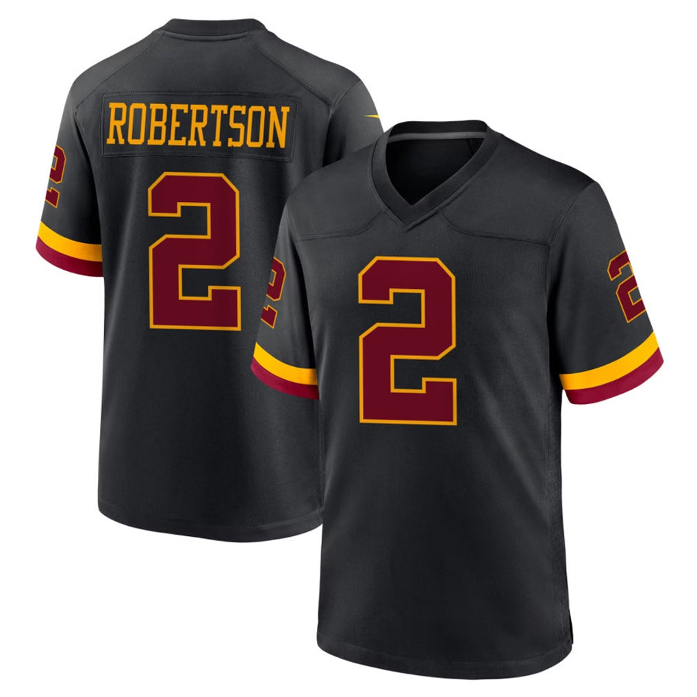 Kooe W.Commanders #2 Amik Robertson Player Black Limited Home Game Stitched Jerseys