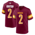 Kooe W.Commanders #2 Amik Robertson Player Burgundy Home Game Stitched Jerseys
