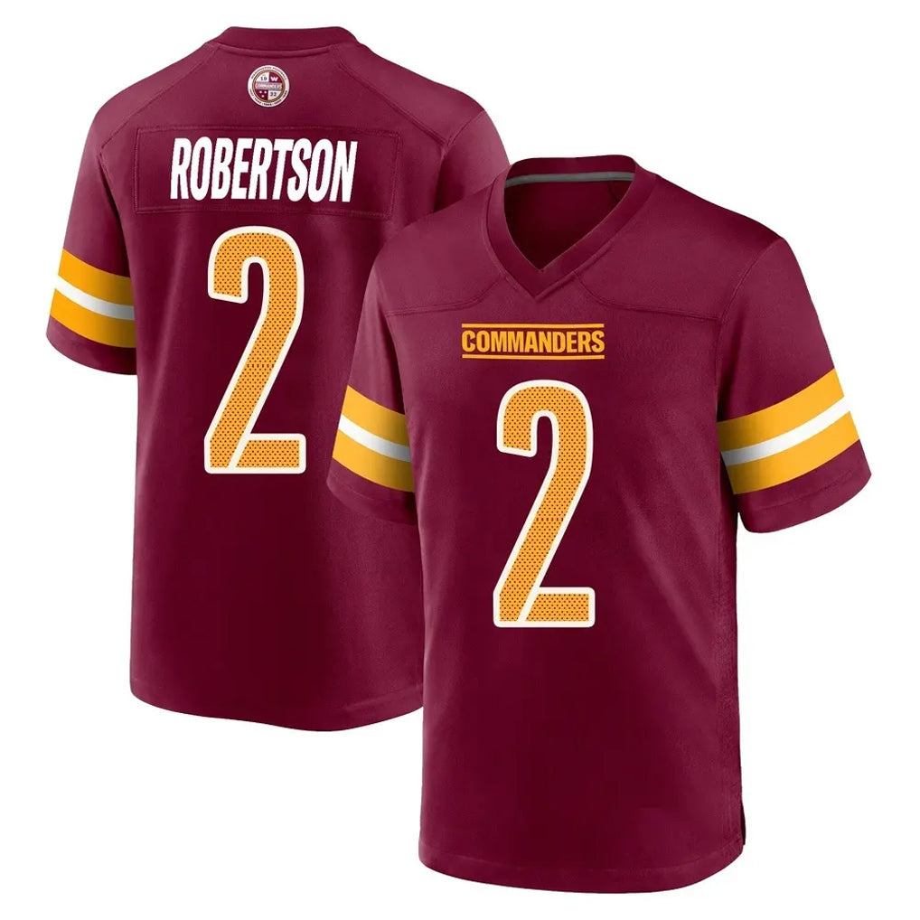 Kooe W.Commanders #2 Amik Robertson Player Burgundy Home Game Stitched Jerseys