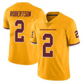 Kooe W.Commanders #2 Amik Robertson Player Gold Limited Color Rush Home Game Stitched Jerseys