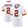 Kooe W.Commanders #2 Amik Robertson Player White Home Game Stitched Jerseys